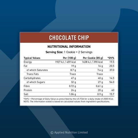 Bánh protein Applied Nutrition Critical Cookie 85g bánh size to 2 lần dùng, giàu protein, chính hãng nhập khẩu UK