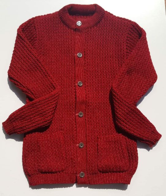 Áo Len Cổ Tròn cài cúc trung niên