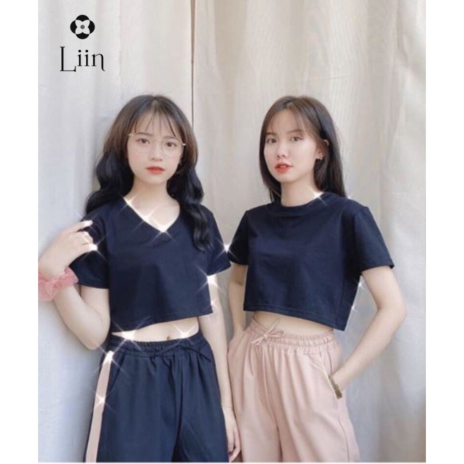 Áo phông nữ croptop Linbi freesize form rộng tay lỡ phong cách trẻ trung Liin clothing SP009