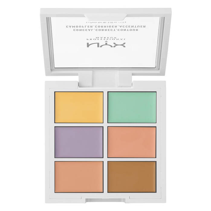 Che khuyết điểm Nyx Color Correcting Concealer Palette 6 Ô  Che mụn, đốm, quầng thâm, rãnh nước mắt