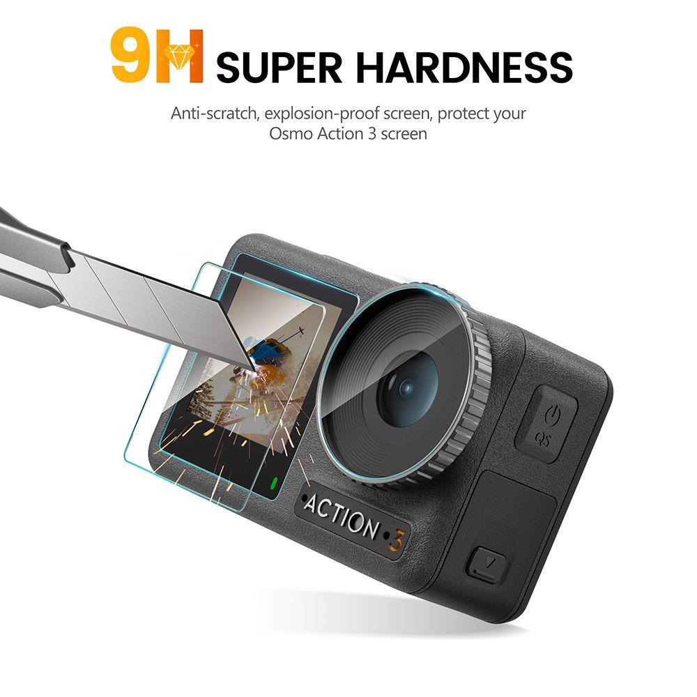BTLIMER 2 Bộ 6 / 2 Miếng Film Dán Bảo Vệ Màn Hình Chống Trầy Dành Cho DJI Osmo Action 3