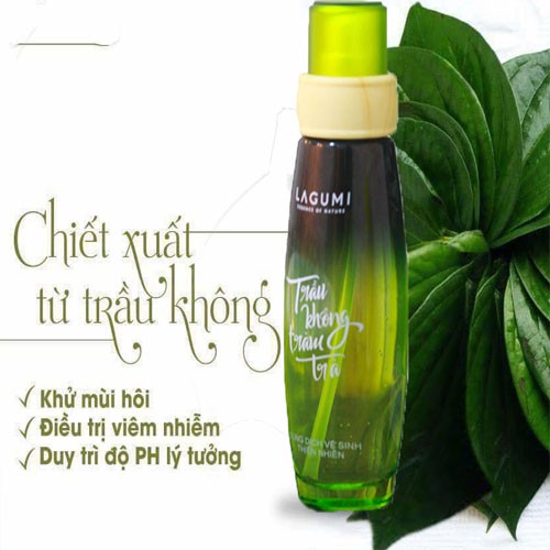 Dung dịch vệ sinh phụ nữ Lagumi Trầu Không Tràm Trà 100% Thiên Nhiên