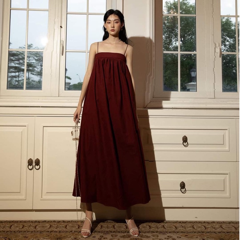 Đầm suông maxi  2 dây