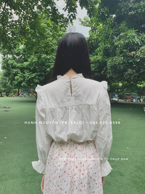 Áo sơ mi bánh bèo cực xinh