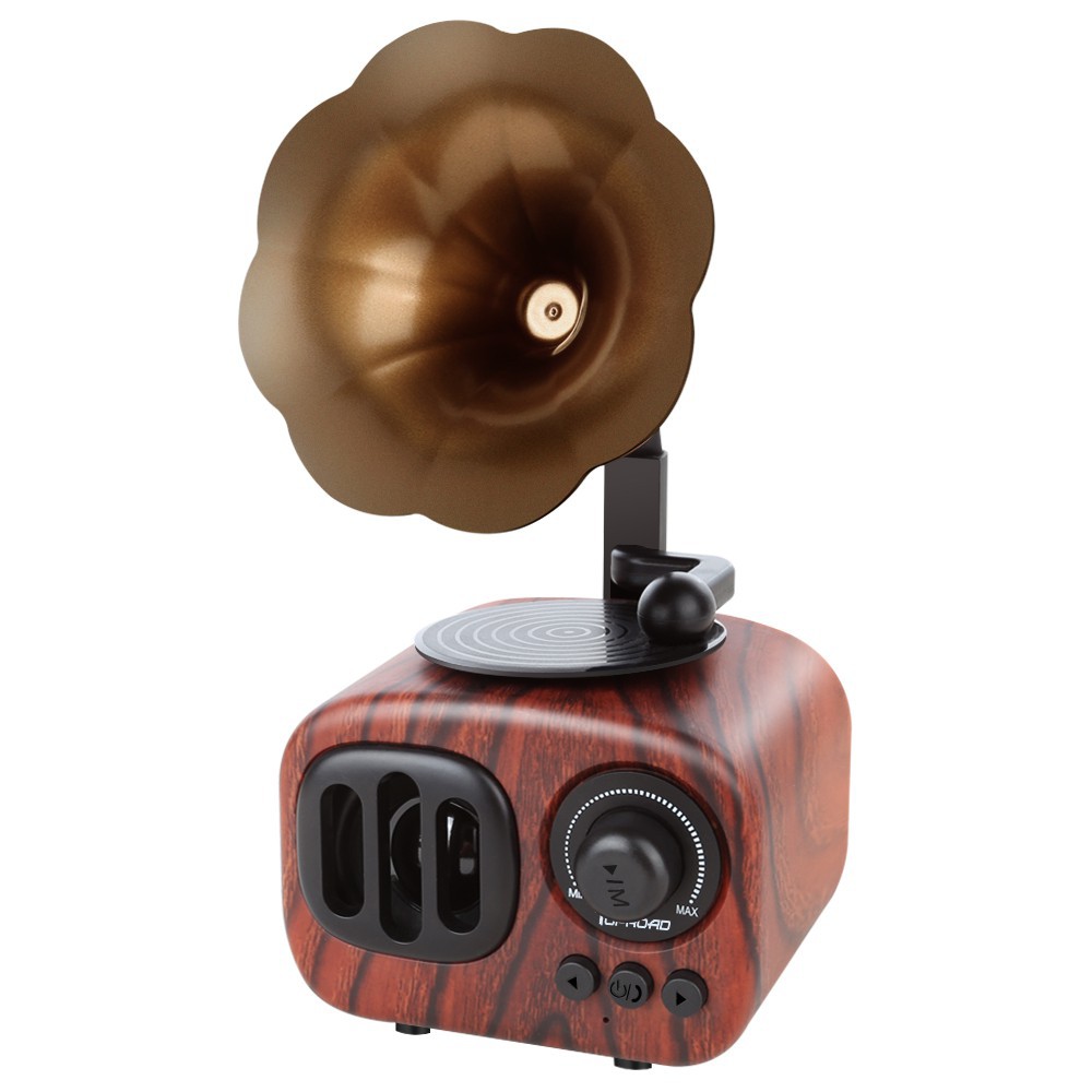 Loa Bluetooth gỗ mini phong cách retro