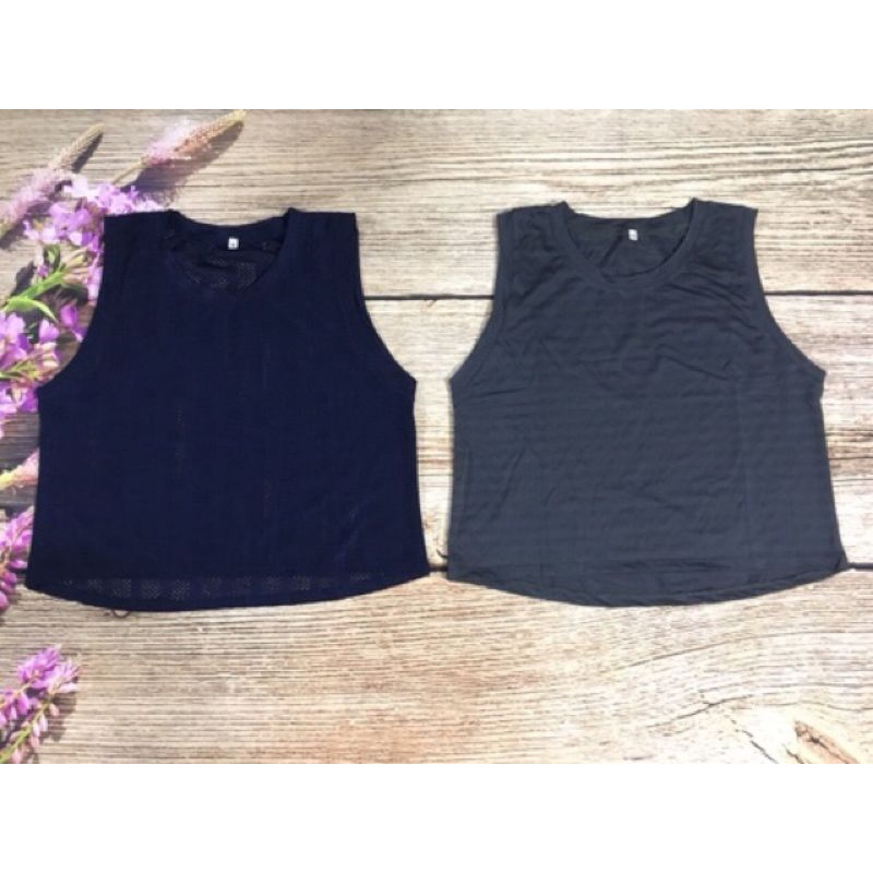 Áo croptop lưới sát nách