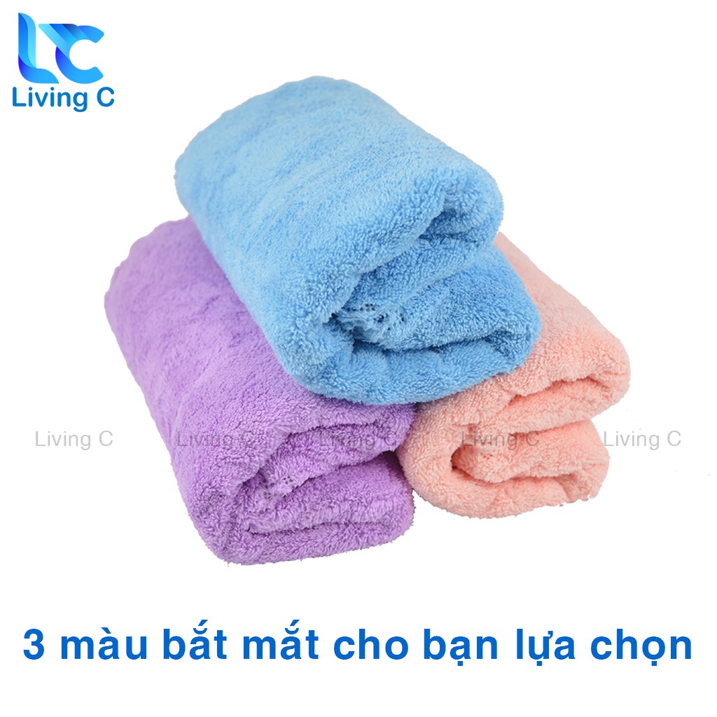 Khăn lau đa năng siêu mềm 60 x 30 cm Living C , khăn tắm đa năng mềm mại siêu thấm nước _KH60