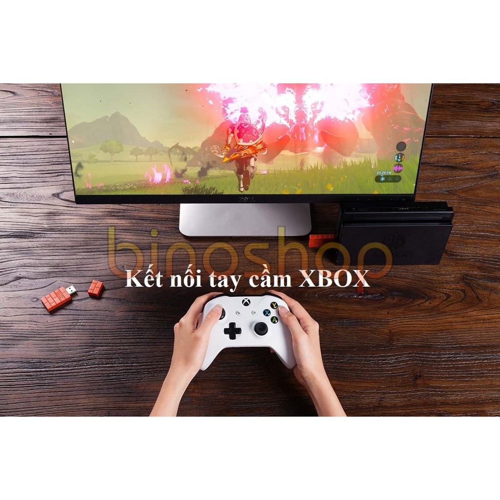 (BH 3 tháng) USB không dây 8Bitdo cho Nintendo Switch, Windows, Mac, & Raspberry Pi (8BitDo Wireless USB Adapter)