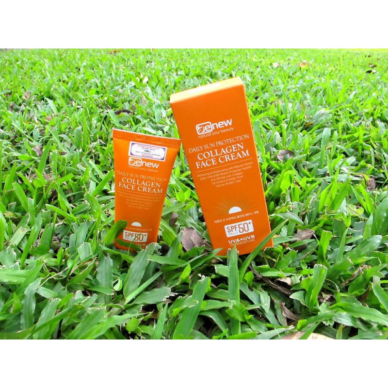 Kem chống nắng xóa thâm xạm Benew Collagen Hàn quốc 70ml/ Hộp Và 1 mặt nạ Dont Worry Beauskin 23ml/gói