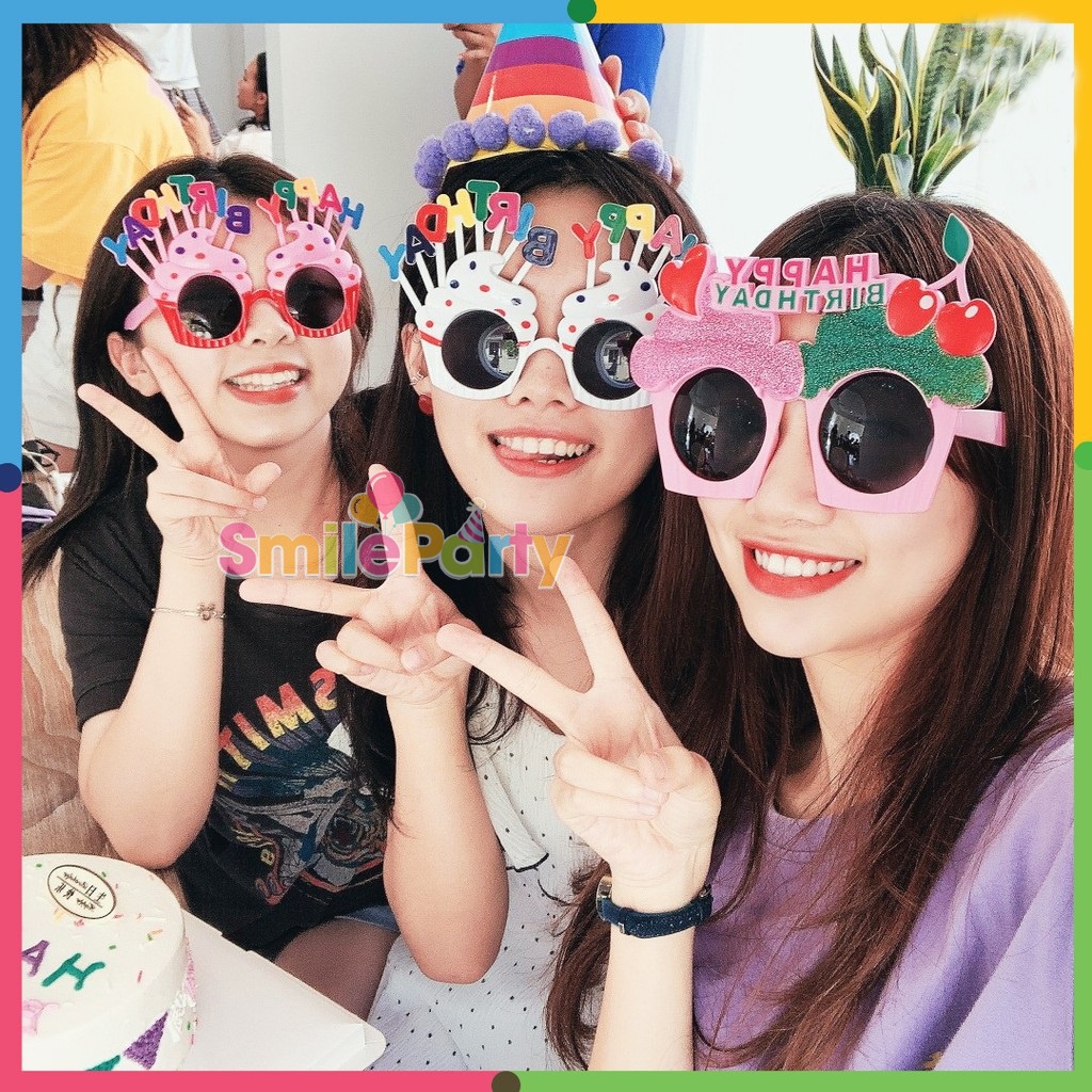 (Hot trend) Kính mắt Happy Birthday dễ thương đạo cụ chụp hình hot nhất hiện nay, trang trí sinh nhật, party