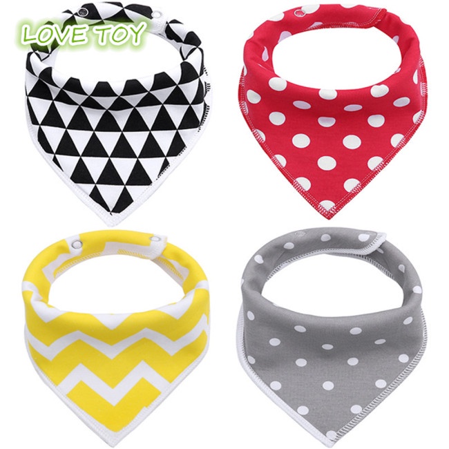 Yếm ăn tam giác vải cotton xinh xắn cho bé