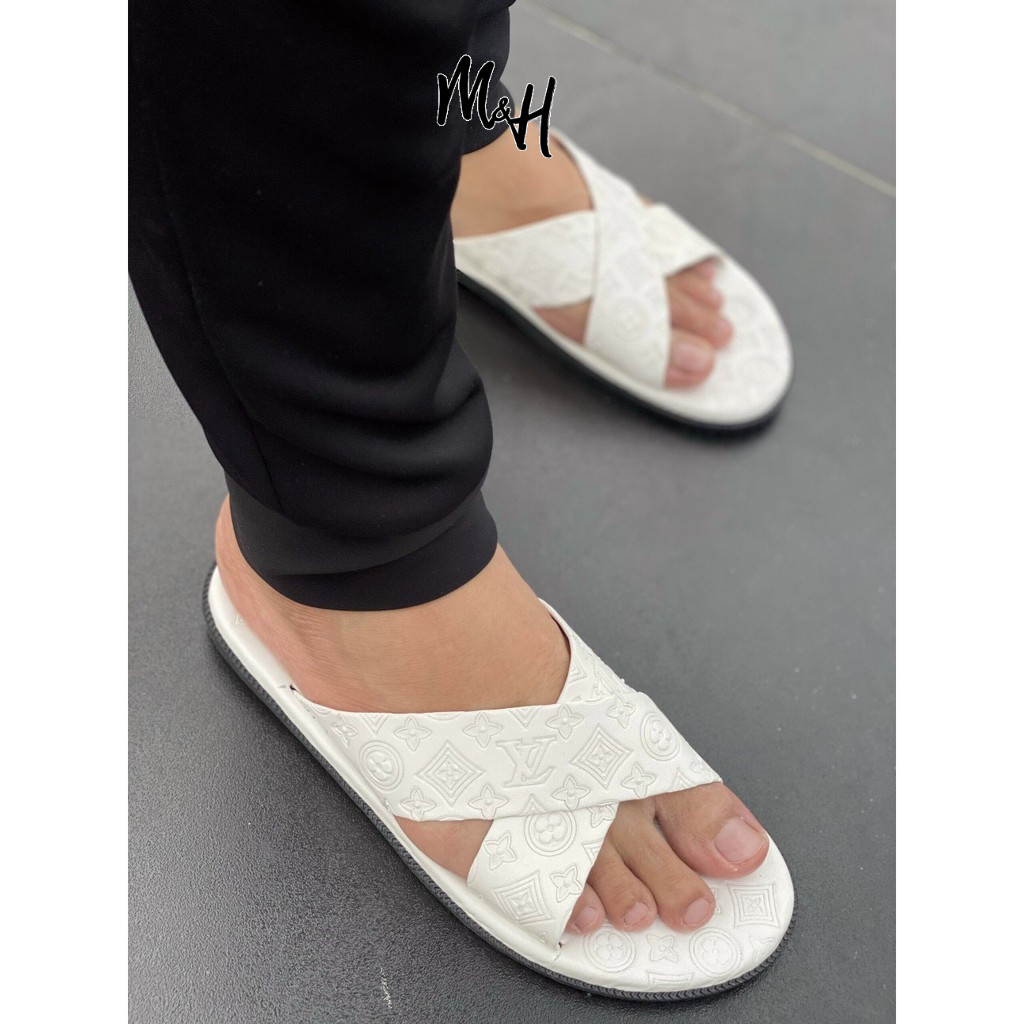 Dép Quai Chéo L.V Nam, Nữ, Unisex Thiết Kế Thời Trang Cao Cấp,Siêu Êm & Siêu Chất Lượng
