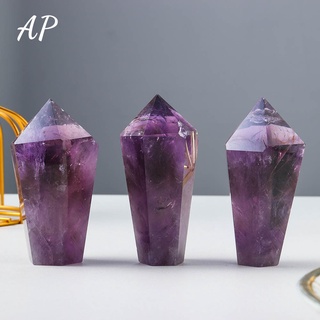 1 tháp đá trụ thạch anh tím sâu hình lục giác