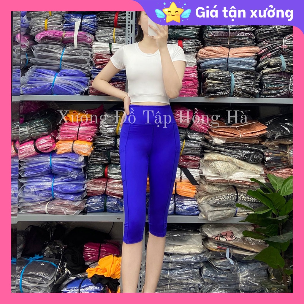 ❤️ Ảnh thật 100% ❤️ Quần lửng tập gym , yoga nữ - Quần lửng đen thể thao nữ - quần lửng trơn màu ❤️