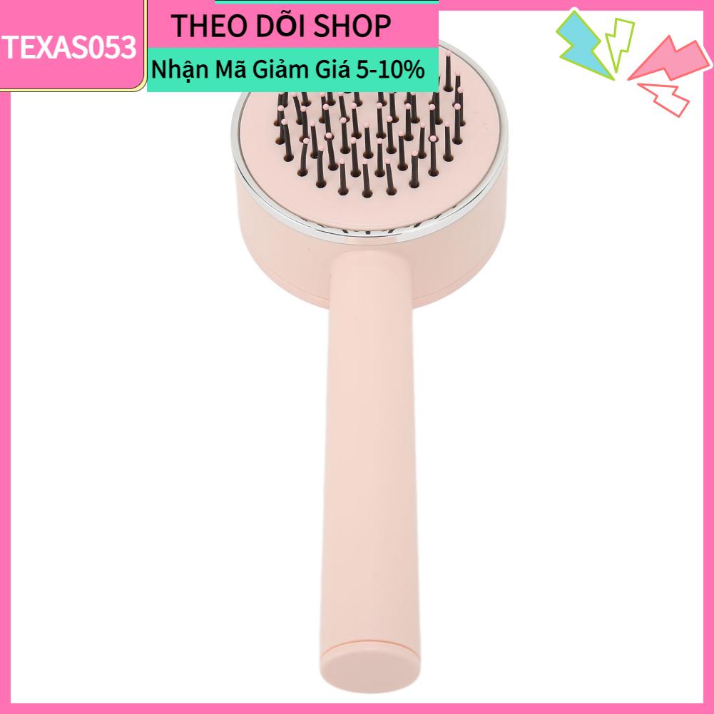 Texas053 Texas053 Bàn chải đệm khí cho phụ nữ Detangling Massage tóc Công cụ tạo kiểu thẳng xoăn Màu hồng