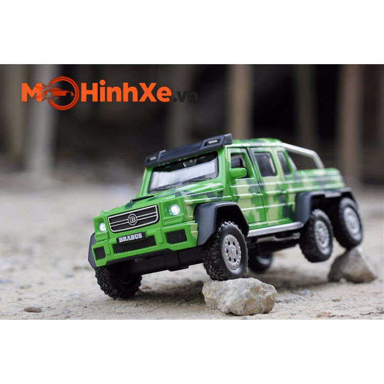 MÔ HÌNH XE MERCEDES-BRABUS G63 AMG 6X6 OFF-ROAD 1:32 DOUBLE HORSES