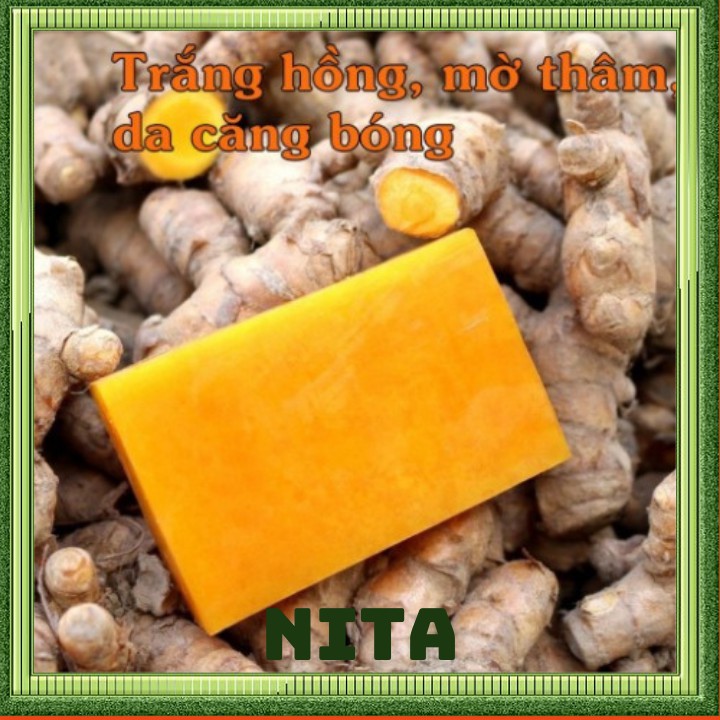 Xà phòng nghệ mật ong handmade - cám gạo trắng da - xà phòng sinh dược  NITA-NTXP01