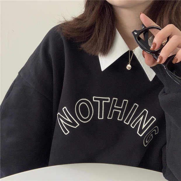 Áo nỉ sweater nam nữ Nothing phong cách oversize, Áo hoodie nỉ bông hàng chất lượng form rộng AN09 Unisex Nelingshop1 | WebRaoVat - webraovat.net.vn