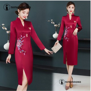 Đầm sườn xám cách tân phong cách vintage