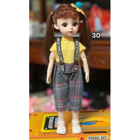 Đồ chơi búp bê công chúa mắt đá, cao 30 cm, khớp 3d linh hoạt