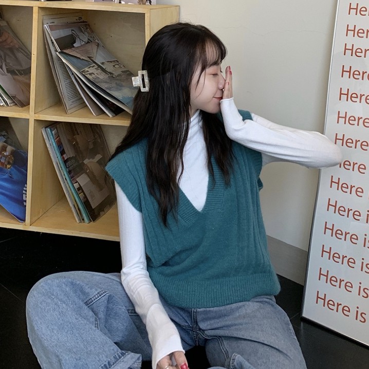 Áo Khoác Gile Chất Liệu Dệt Kim Thời Trang Sành Điệu Cao Cấp Dành Cho Bạn Nữ | BigBuy360 - bigbuy360.vn