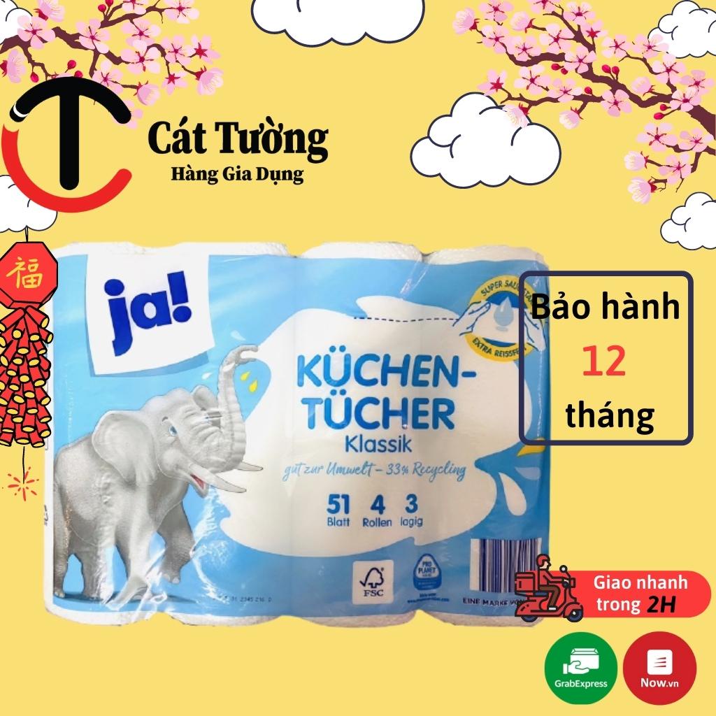 GIấy Nhà Bếp Đa Năng JA 3 Lớp Dày Dặn Bịch 4 Cuộn HÀNG CHÍNH HÃNG