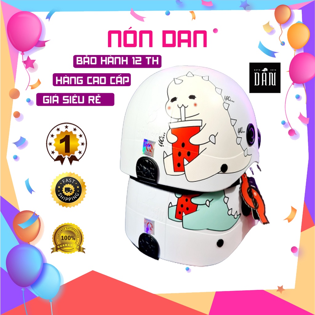 Nón Bảo Hiểm Sơn Khủng Long Trà Sữa Siêu Kute