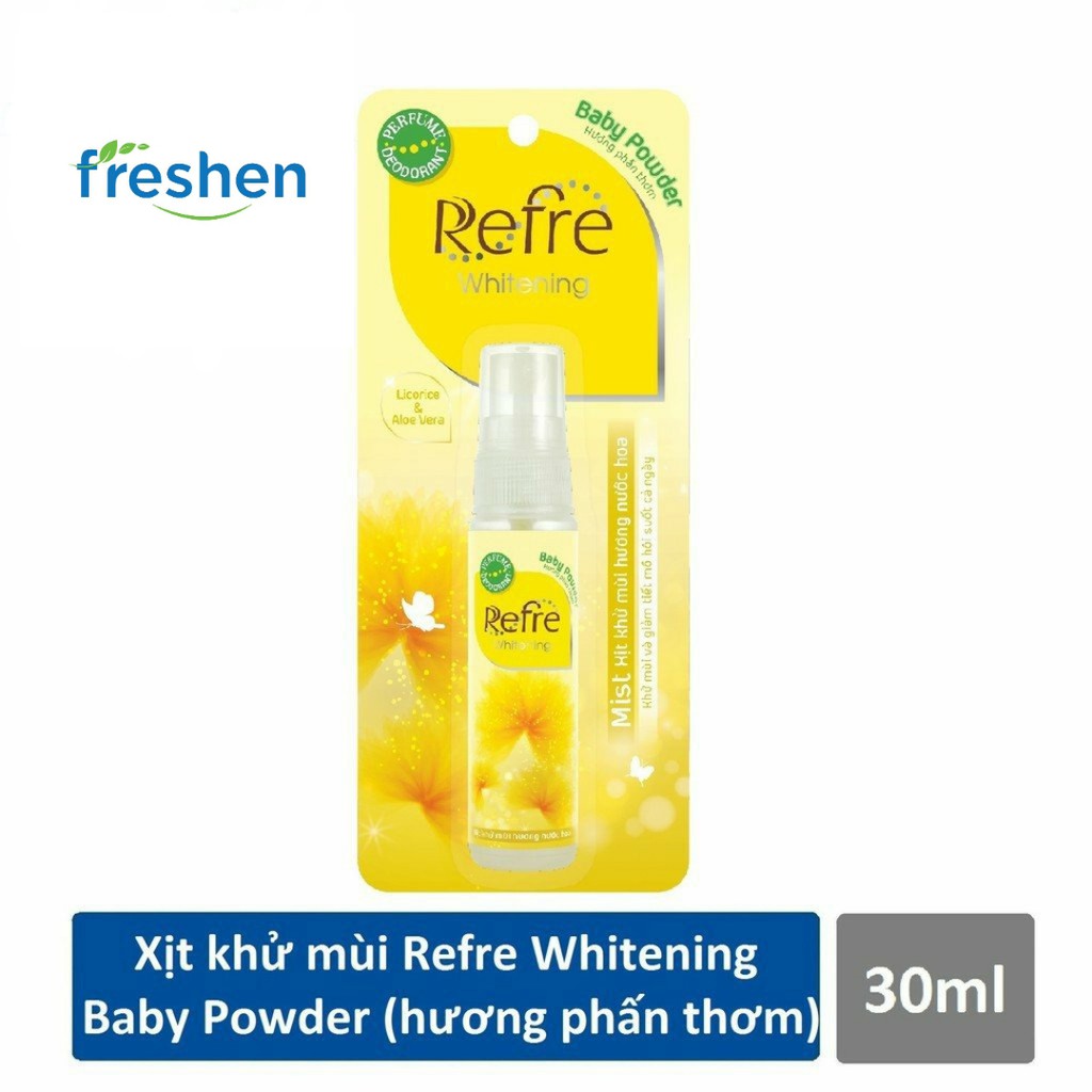 Refre - Xịt khử mùi dưỡng trắng hương nước hoa 30ml | BigBuy360 - bigbuy360.vn