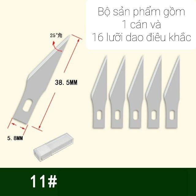 Bộ Công Cụ Điêu Khắc Dạng Bút Cầm Tay Và 16 Lưỡi Khắc Thay Thế