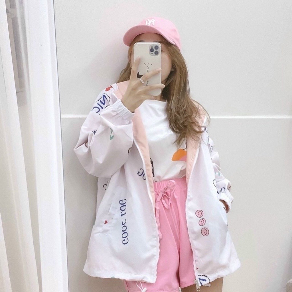 Áo khoác nam nữ Bomber UNISEX Áo Khoác Dù 2 Mặt In Hình Gấu KD60 GD