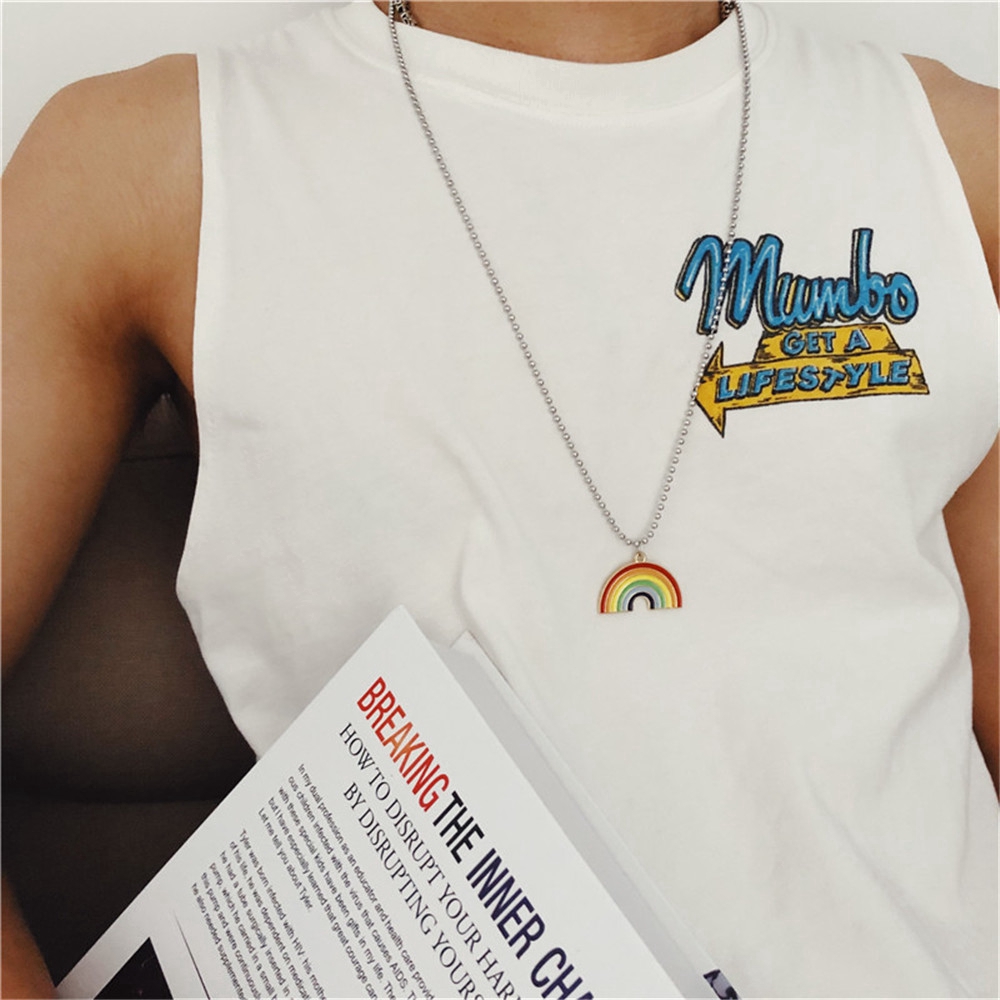 [Mã FASHIONCB231 hoàn tối đa 30K xu đơn 99K] Dây Chuyền Choker Mặt Cầu Vồng Phong Cách Hàn Quốc Cho Nữ | BigBuy360 - bigbuy360.vn