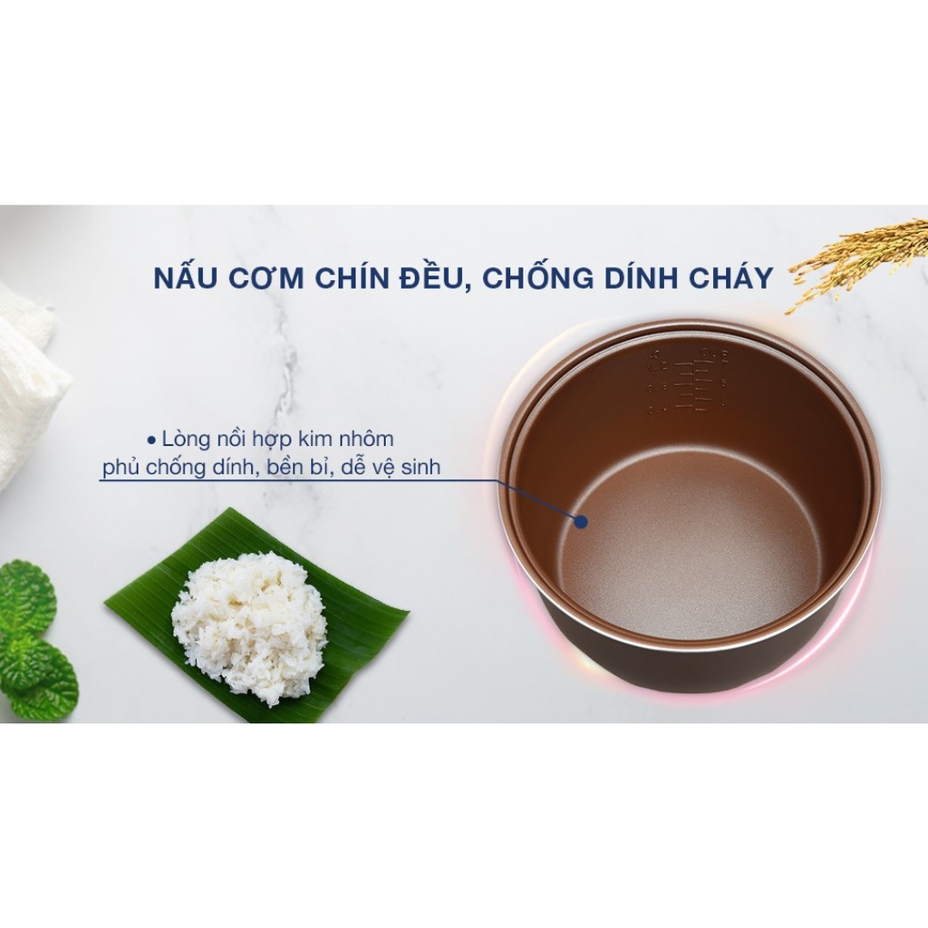 Nồi cơm điện Bluestone RCB-5512 1.2L 500W nồi cơm điện nắp gài - Bảo Hành 24 Tháng Toàn Quốc