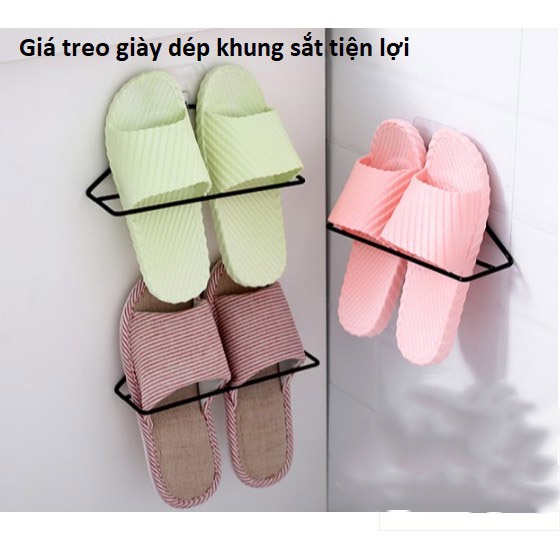 Kệ Treo Dép Sơn Tĩnh Điện OENEN Hình Tam Giác Dán Tường Tiện Lợi Oenon