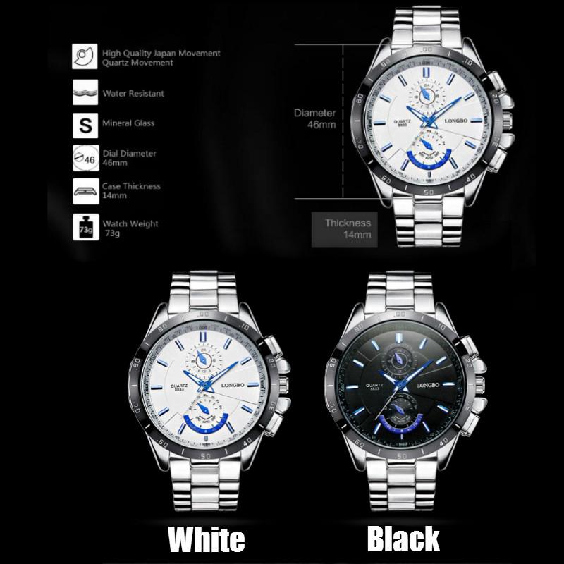 Đồng hồ quartz LONGBO 8833