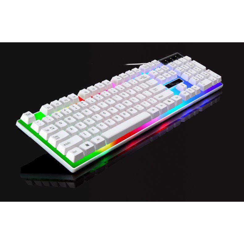 Bàn Phím Giả Cơ Máy Tính Cao Cấp G21B Kèm Chuột Dành Cho Game Thủ Đèn LED 7 Màu Ấn Tượng