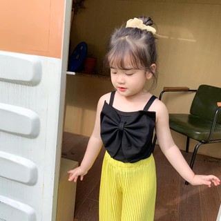 Áo 2 dây nơ to cho bé gái