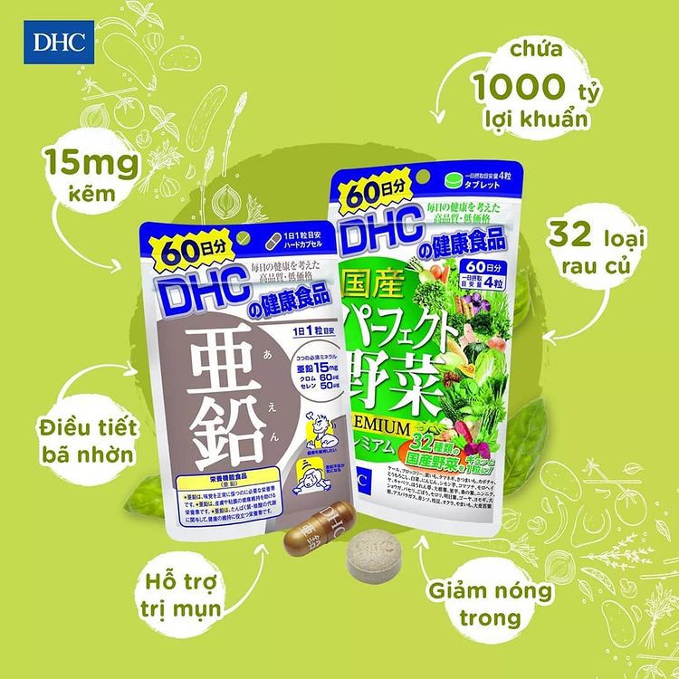 Kẽm DHC Viên Uống Giảm Mụn Và Bổ Não DHC ZinC 15 và 30 ngày - Viebeauty | BigBuy360 - bigbuy360.vn