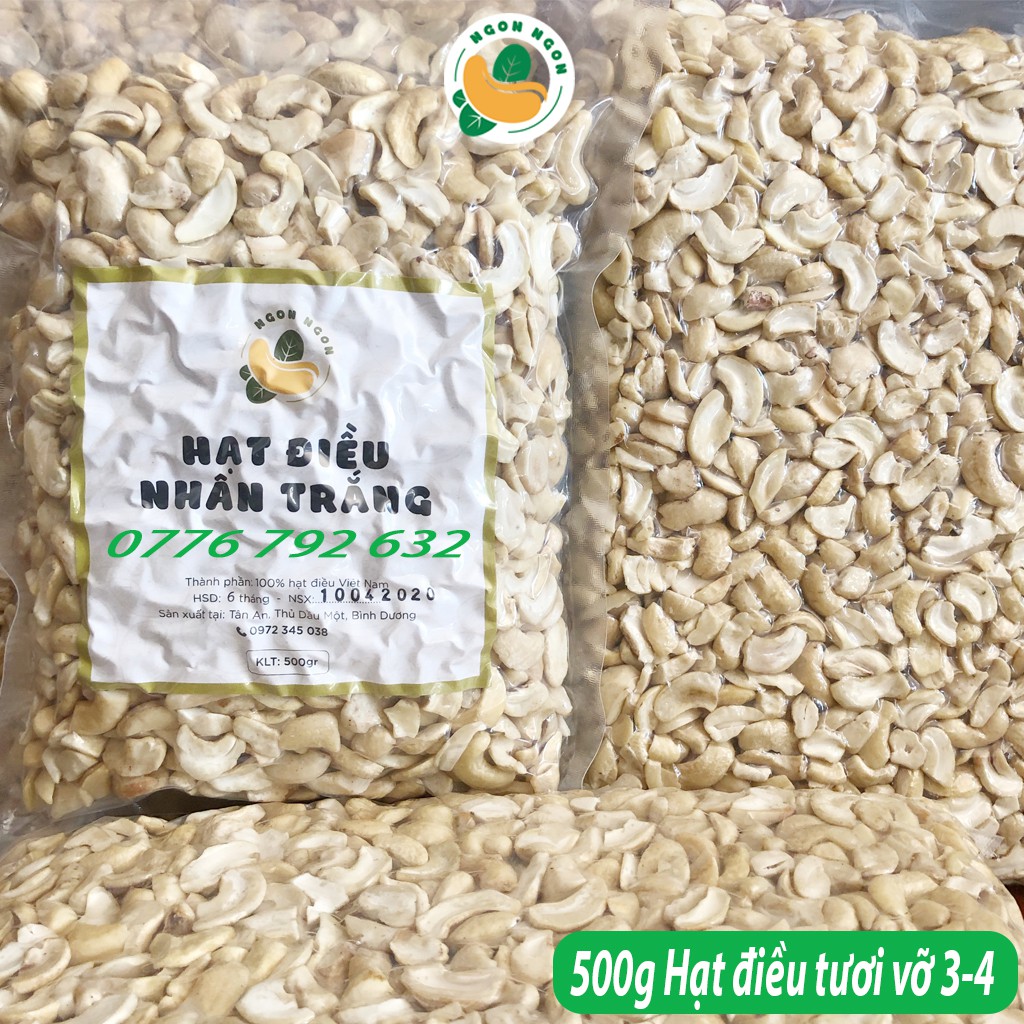 500g Hạt điều tươi vỡ 3-4