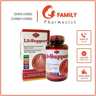 L3-support - hỗ trợ bổ phổi, phế quản, giảm hen, xoang, khó thở - hộp 30 viên