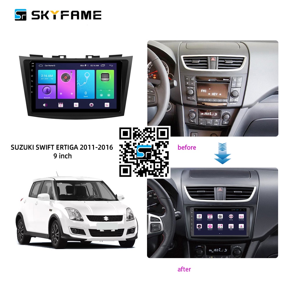 Mặt dưỡng màn hình DVD android 9” 10” SUZUKI ERTIGA 2011 2012 2013 2014 2015 2016 2017 2018 2019 2020 2021 Jack nguồn Zi