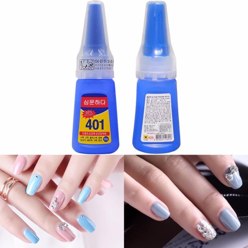 Keo 401 BYB chính hãng chuyên gắn móng, gắn đá trang trí, Gắn Móng Gải Siêu Chắc ( Lọ to 20G )