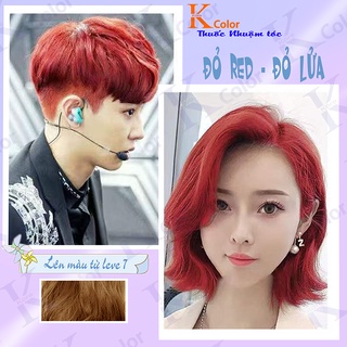 Thuốc nhuộm tóc màu ĐỎ RED  ĐỎ LỬA không tẩy sử dụng tại nhà nhiều thảo dược giá rẻ Kcolor
