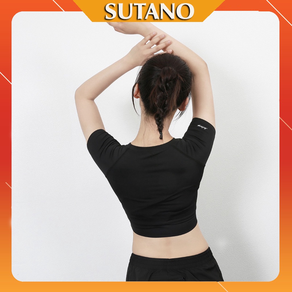 Áo croptop- áo tập thể thao gym yoga vải cao cấp thông thoáng co dãn 4 chiều thấm hút mồ hôi A493 SUTANO