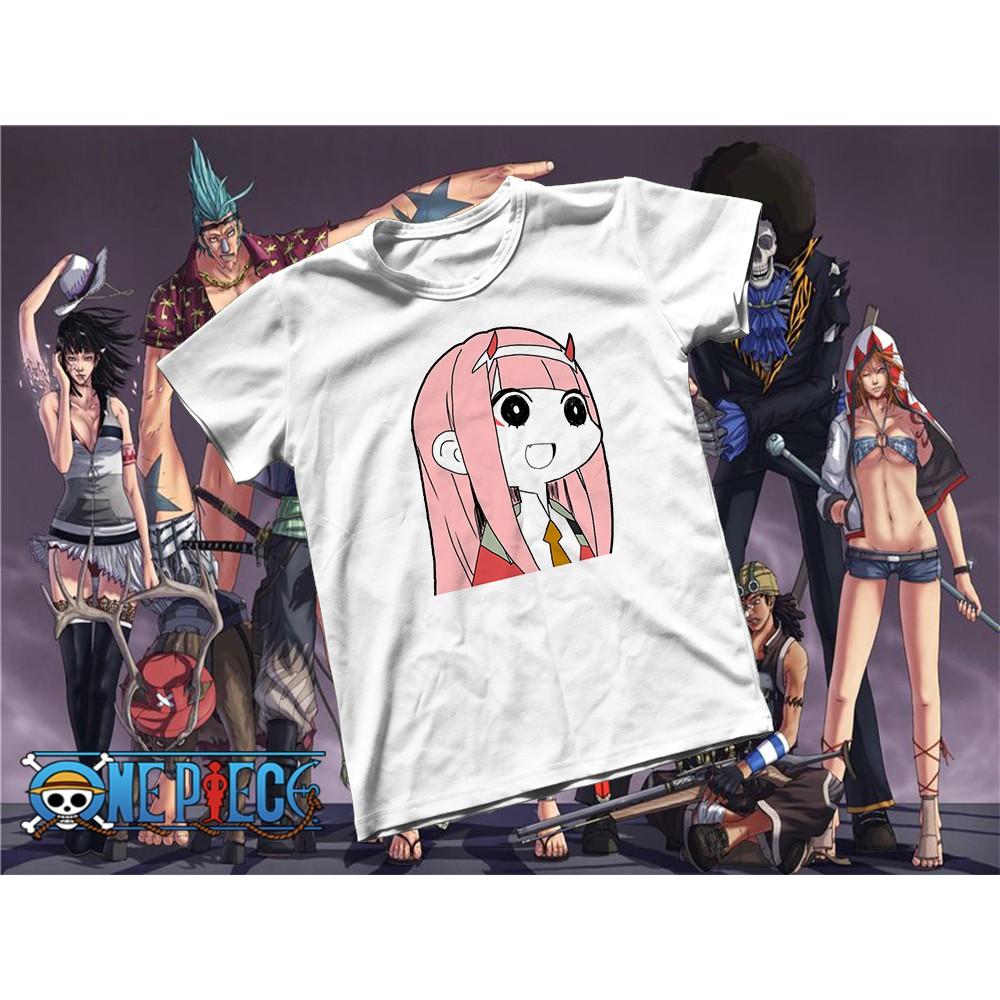 Áo thun Cotton Unisex - Nhân vật Zero Two - Chibi - Zero Two ngạc nhiên