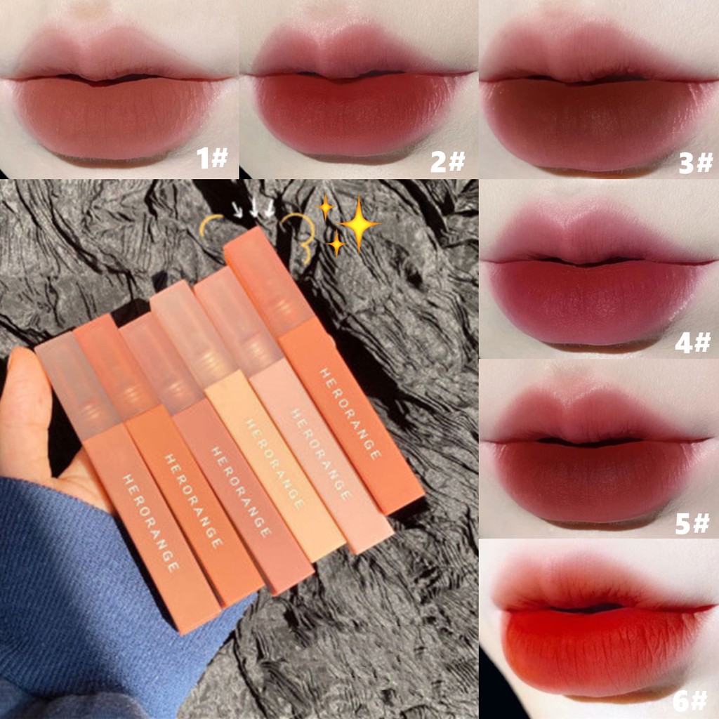 Son kem lì HERORANGE lâu trôi mềm mịn căng mọng Nude Colordiary hot trend