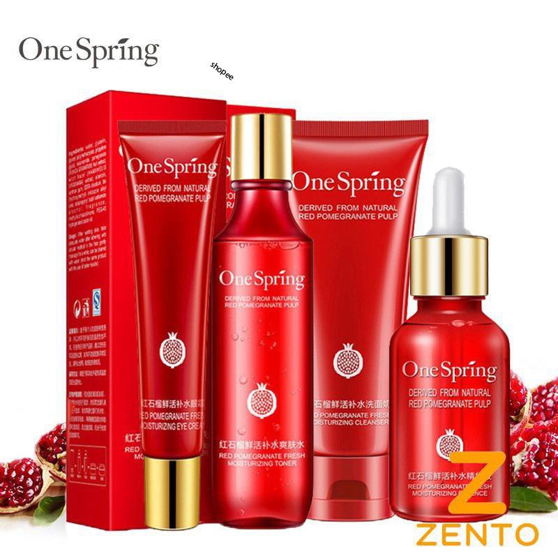Bộ Mỹ Phẩm Chăm Sóc Da One Spring Sữa rửa mặt + Nước hoa hồng + Tinh chất dưỡng ẩm + Chất dưỡng ẩm + Kem mắt ZT-06