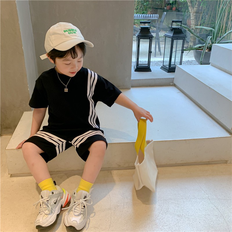 Bộ Đồ Cho Bé Trai Từ 3 Đến 8 Tuổi Mùa Hè 2021. Phong Cách Hàn Quốc, Cotton Caao Cấp, B06