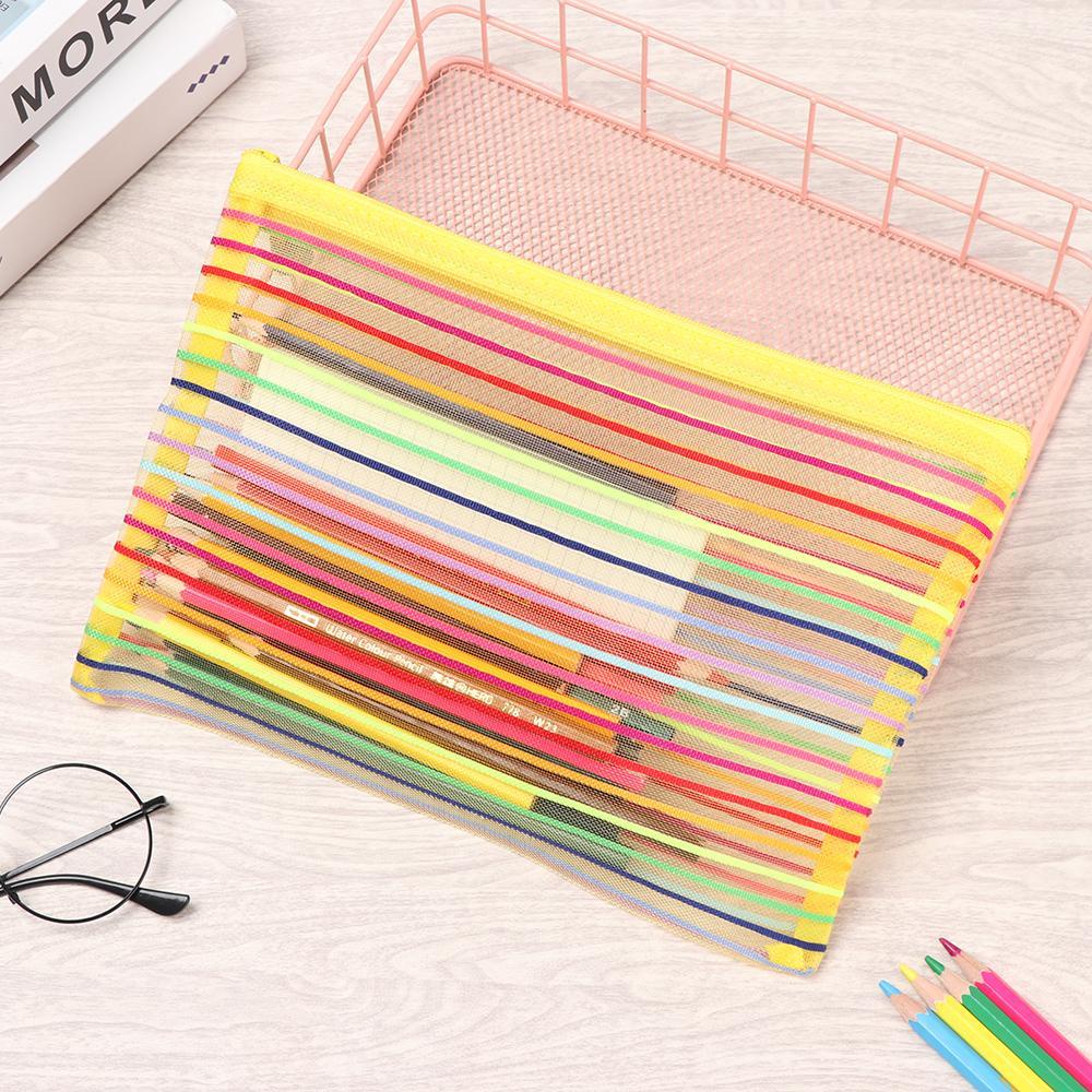 UUMIR 1 Túi Đựng Bút Bằng Nylon Màu Sắc Cầu Vồng