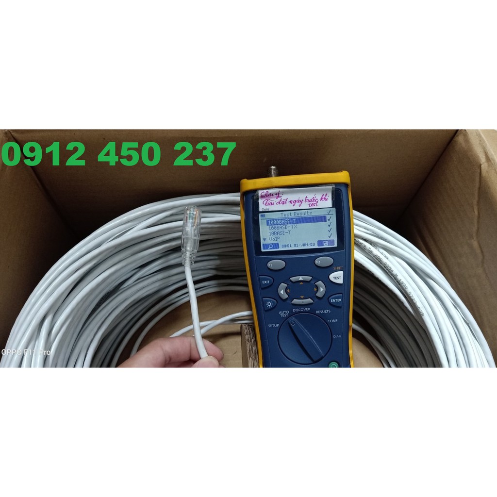Dây cáp mạng bấm sẵn 2 đầu Cat5e dài 2m, 3m, 5m, 10m, 15m, 20m chính hãng AMP/Commscope