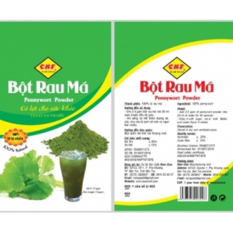 Bột rau má nguyên chất CKF Nam Giao gói 7,5g - 100% từ tự nhiền có lợi cho sức khỏe